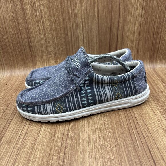 Hey Dude Wally Walls Moroccan Blue Men Size 12 Slip On Sneakers - Picture 3 of 9